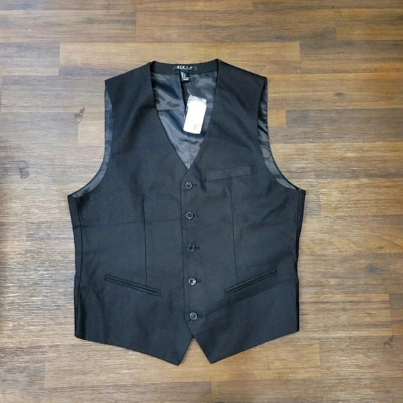 NWT 21 Men Men's Career Jacket Vest Size L Black S - Picture 1 of 7